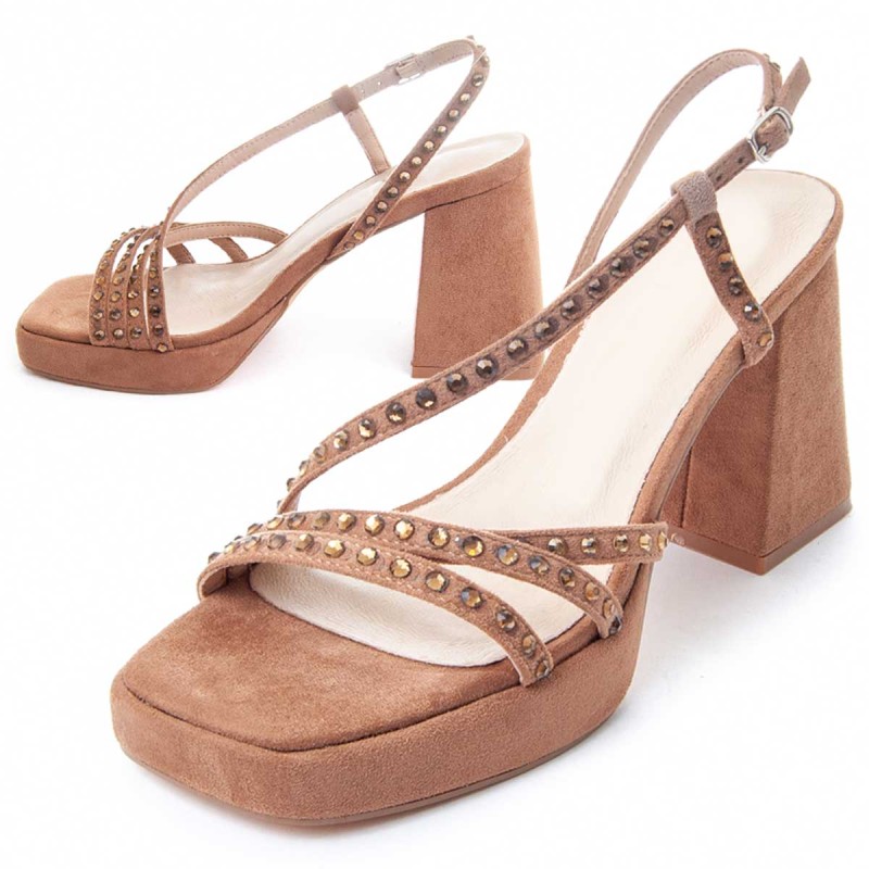 Sandalia De Tacón Para Mujer.  Montevita  Festsand2  88515