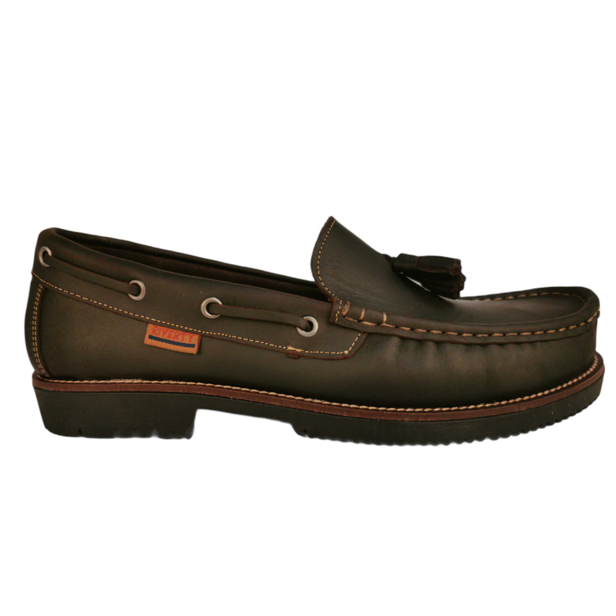 RIVERTY Nauticos Apache de Piel con Borla para Hombre