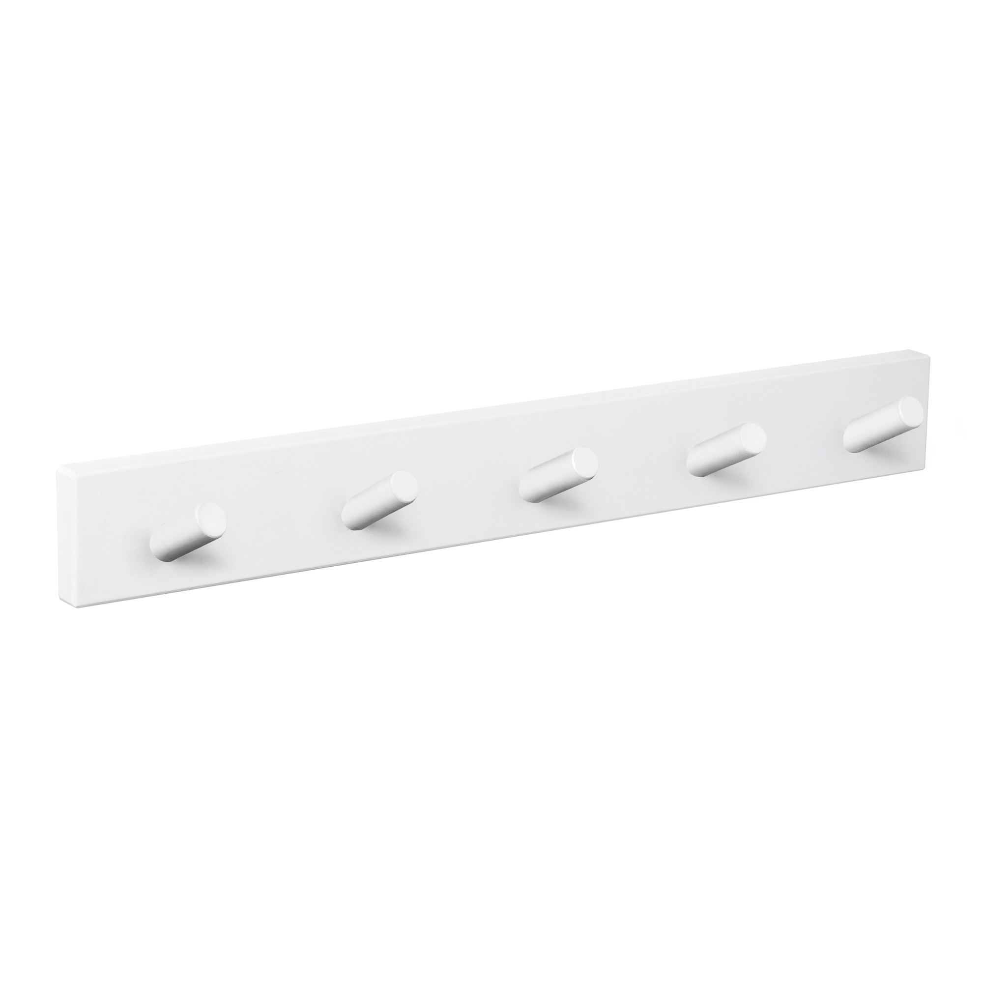 PERCHA pared madera diseño moderno NÓRDICO escandinavo BLANCO con 5 GANCHOS inclinados madera