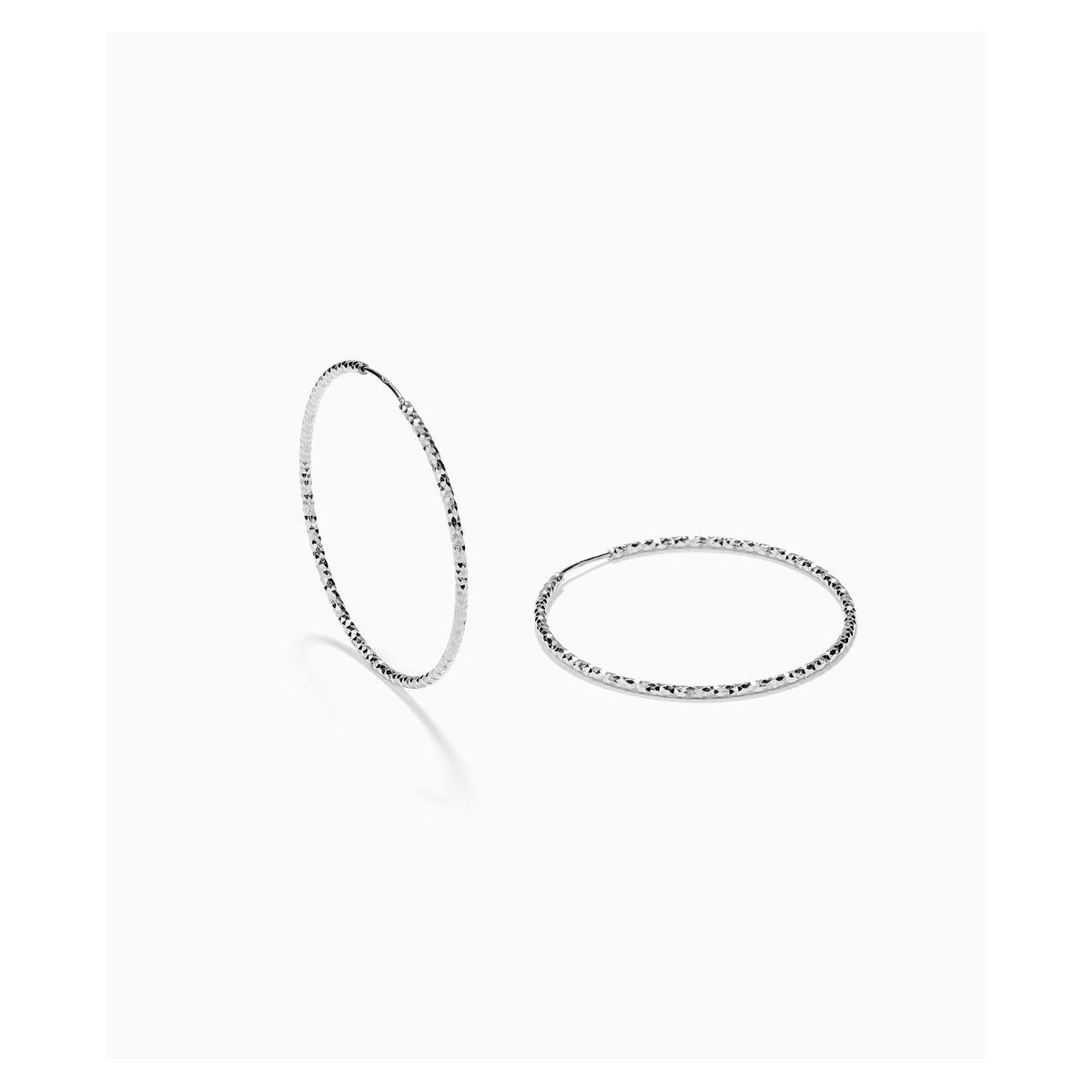 Secrecy Pendientes Mujer Pendientes Aro Diamantados L Plata De Plata Plateado Sye10016