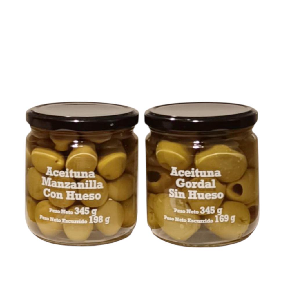 Aceituna Gordal sin Hueso y Aceituna Manzanilla con Hueso / Losada 345g