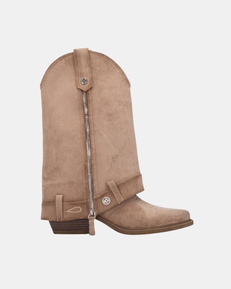XTI 146098 Botas Altas Cowboy Mujer Beige