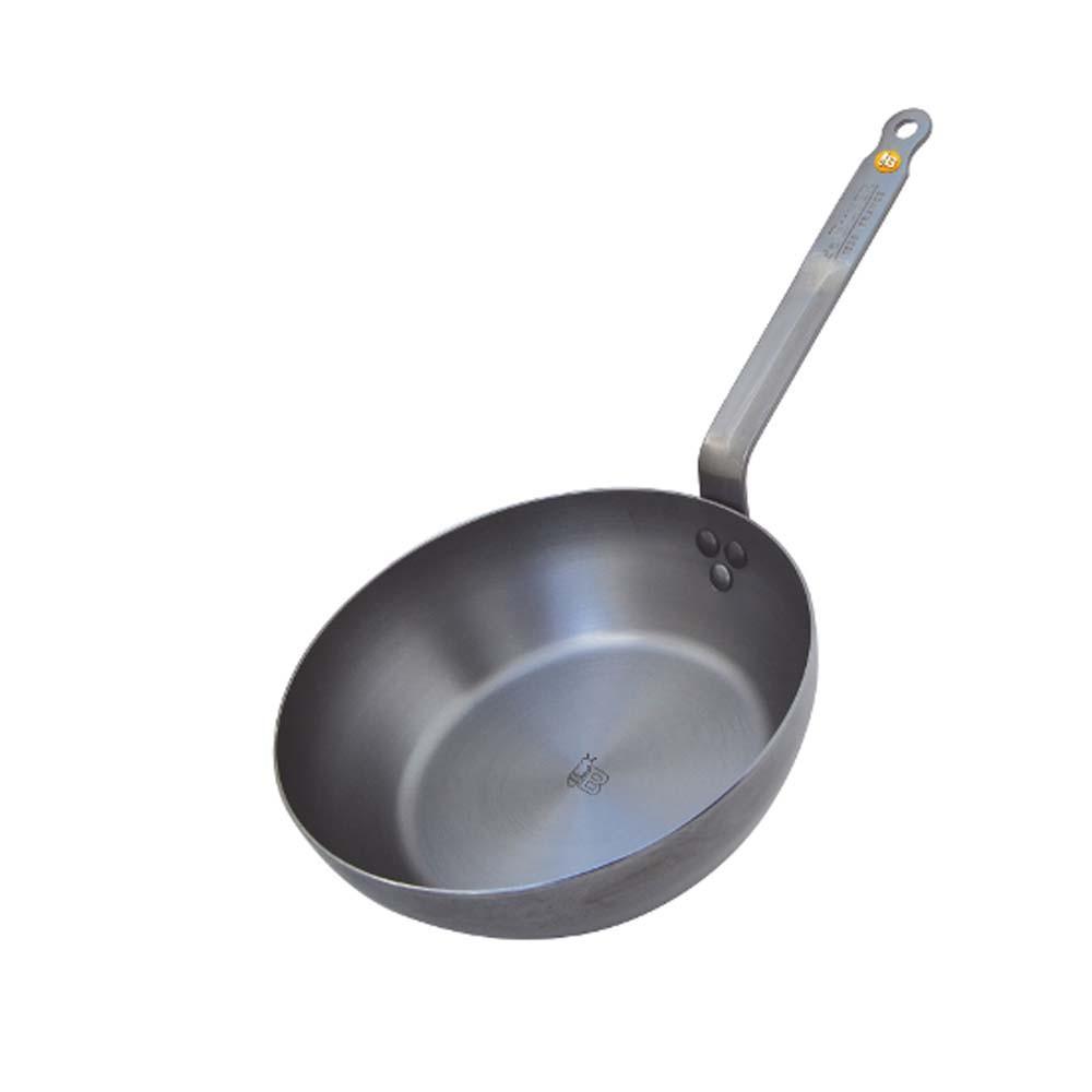 Sartén Profunda de Hierro Natural sin Recubrimientos Químicos de De Buyer, Ideal para Freír y Gratinar