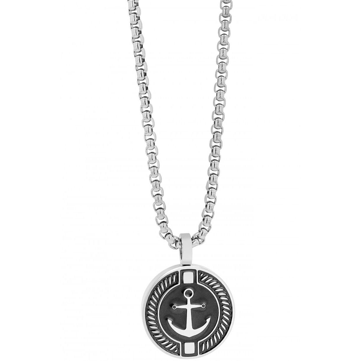 Akzent® Collar com Pendente Preto em Aço Inoxidável Hipoalergênico