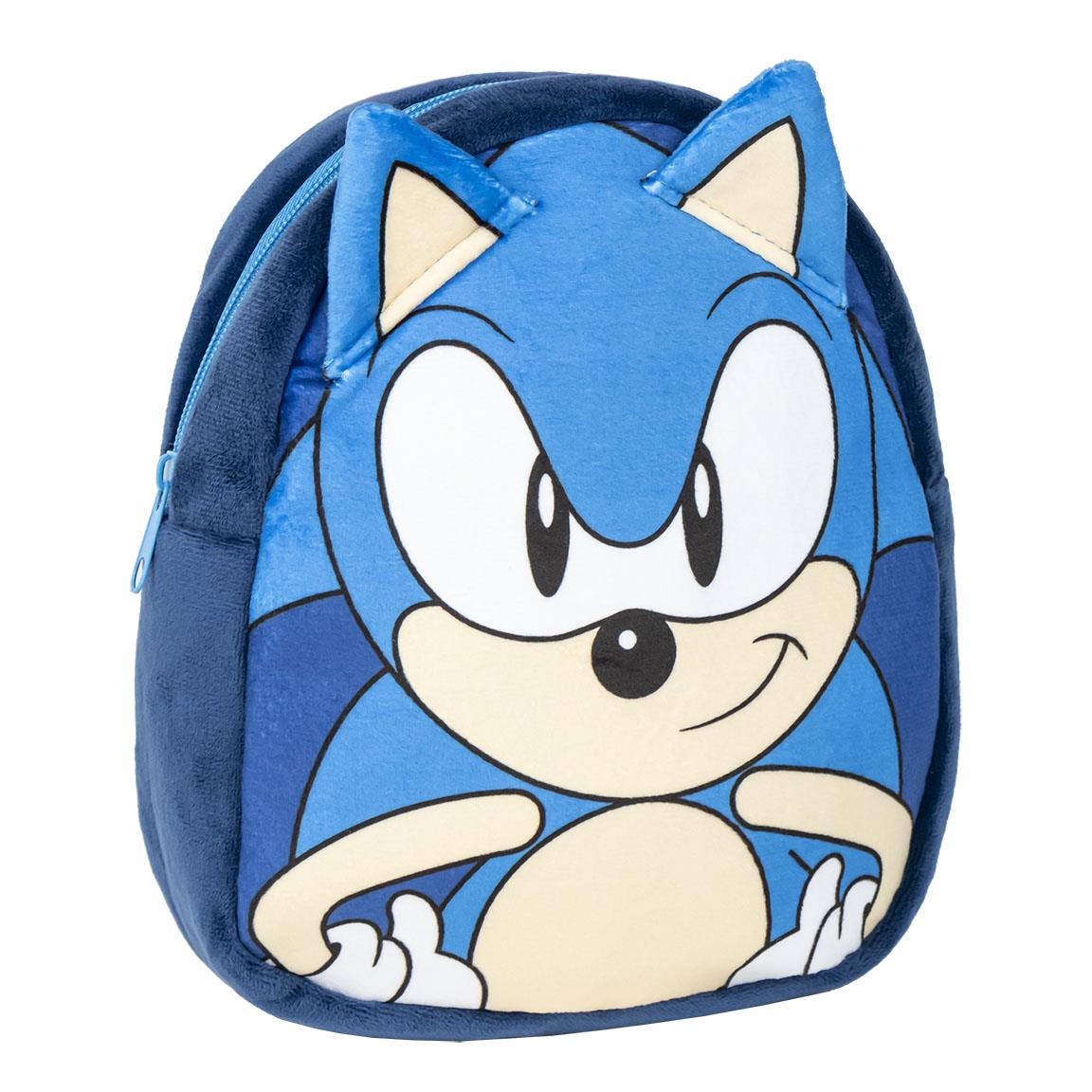 Cerda Mochila Guarderia Personaje Peluche Sonic, Color Azul, 18 X 22 X 8 Cm