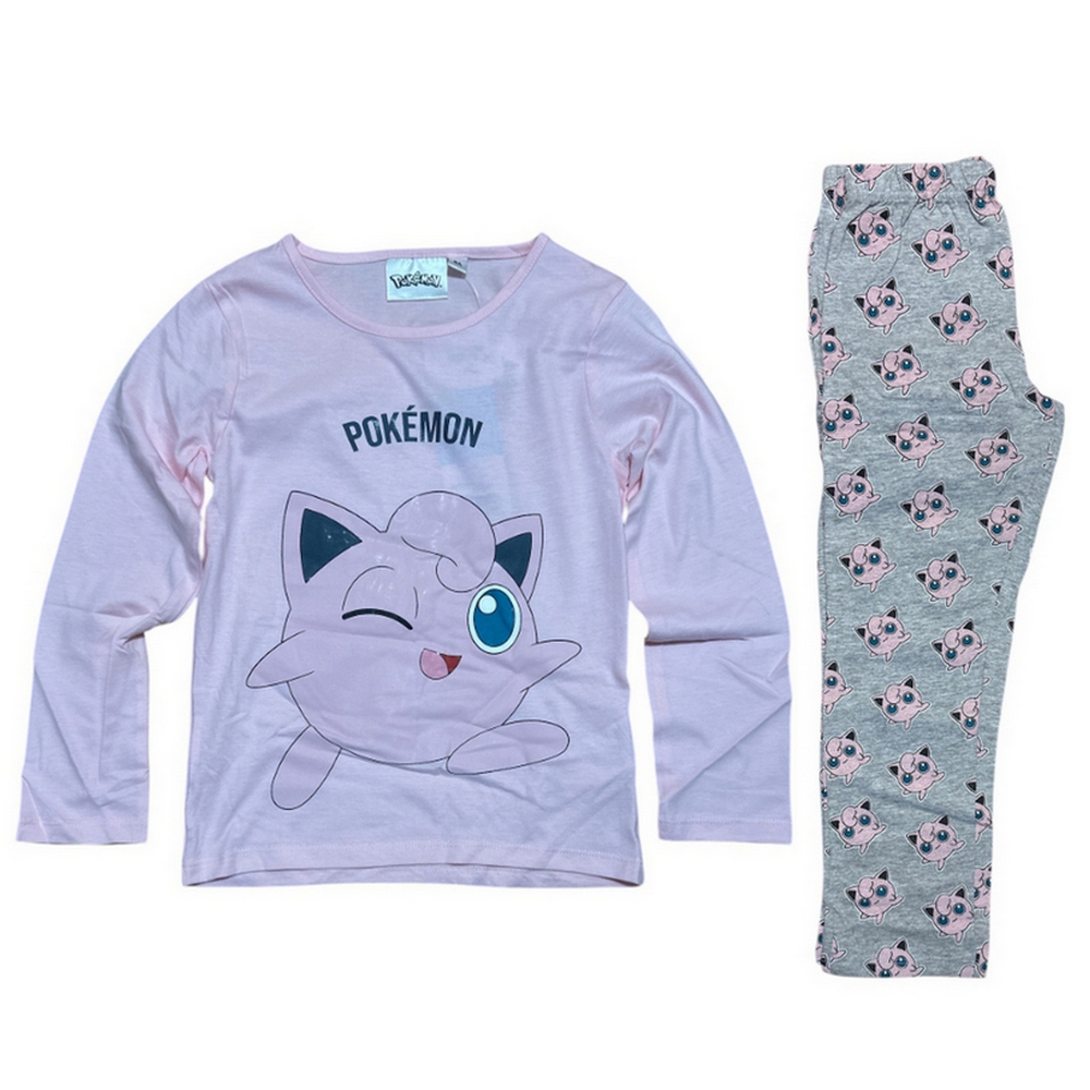 Pokémon New Import Pijama Manga Larga Jigglypuff Rosa Niña 80549
