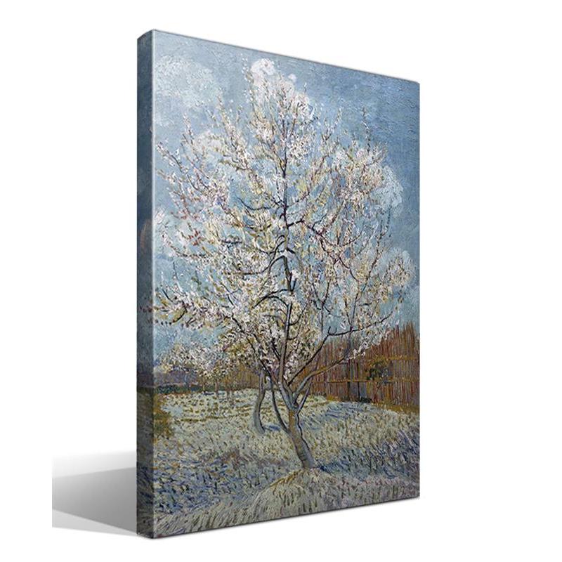 Cuadro Canvas Vincent Van Gogh Melocotón Rosa - Alta Resolución - Lienzo 100% Algodón - Bastidor de Madera - Fabricado en España