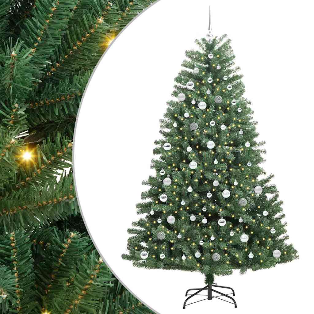 vidaXL Árbol de Navidad artificial con ramas articuladas Verde 210 cm