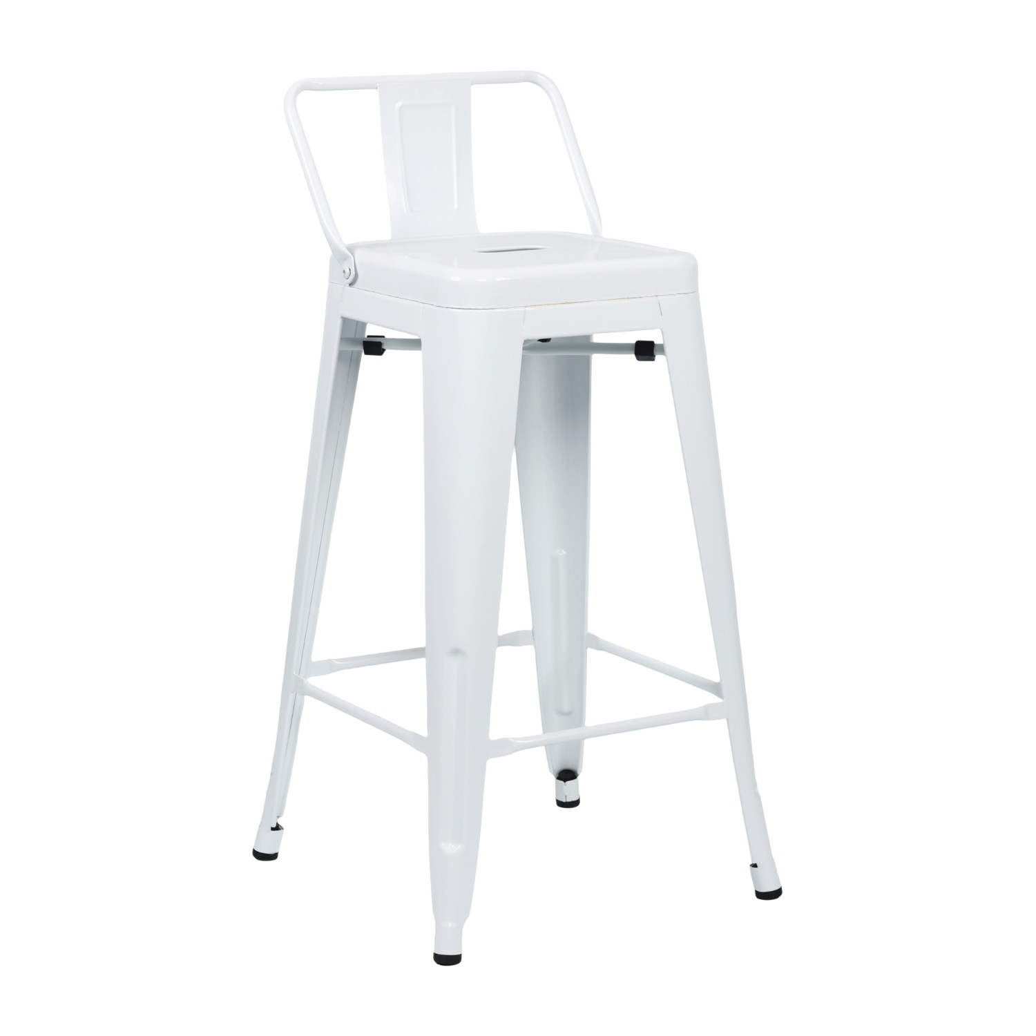Taburete Alto Industrial Apilable de Acero 41x41x85cm Thinia Home