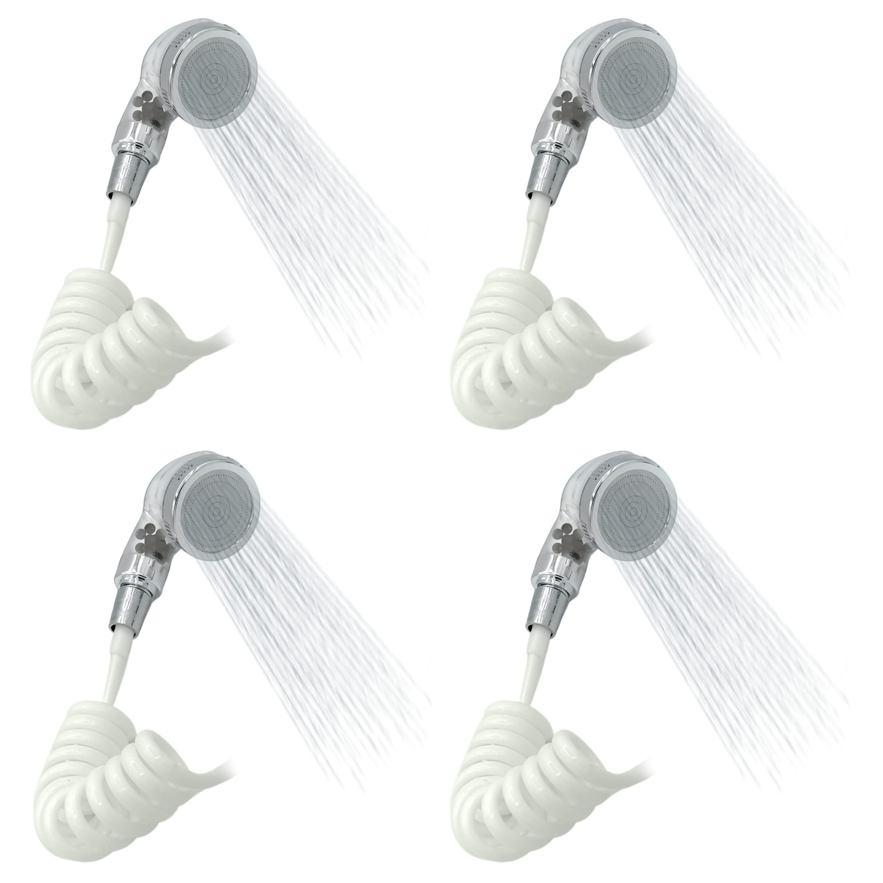 Grifo Flexible Pulverizador Euroxanty | Ducha Difusor Piedras | Extensible 33 y 110 Cm | Blanco