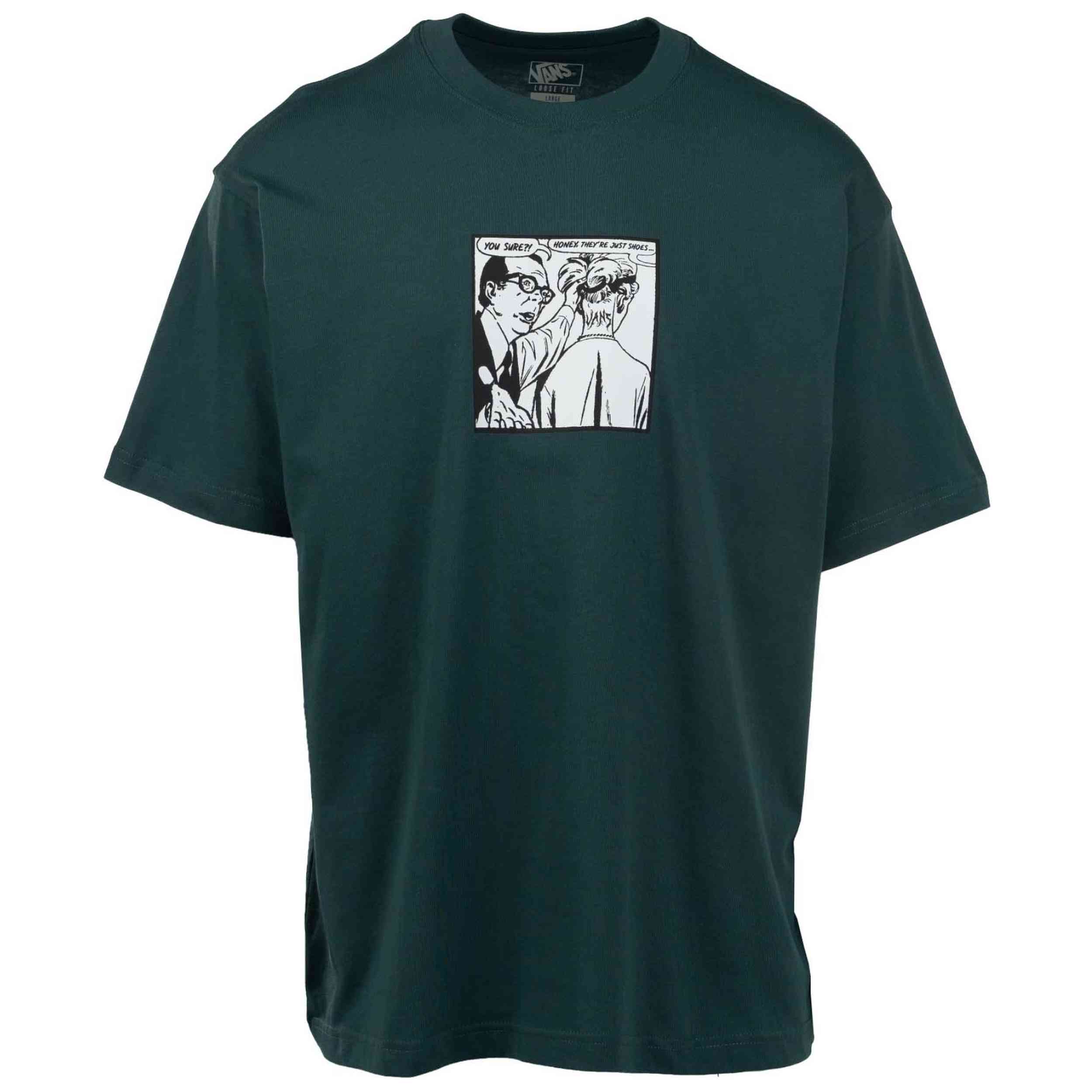 Camiseta De Manga Corta Vans modelo THEY ARE JUST SHOES LOOSE SS TEE Mystic Moss para hombre y mujer en color Azul