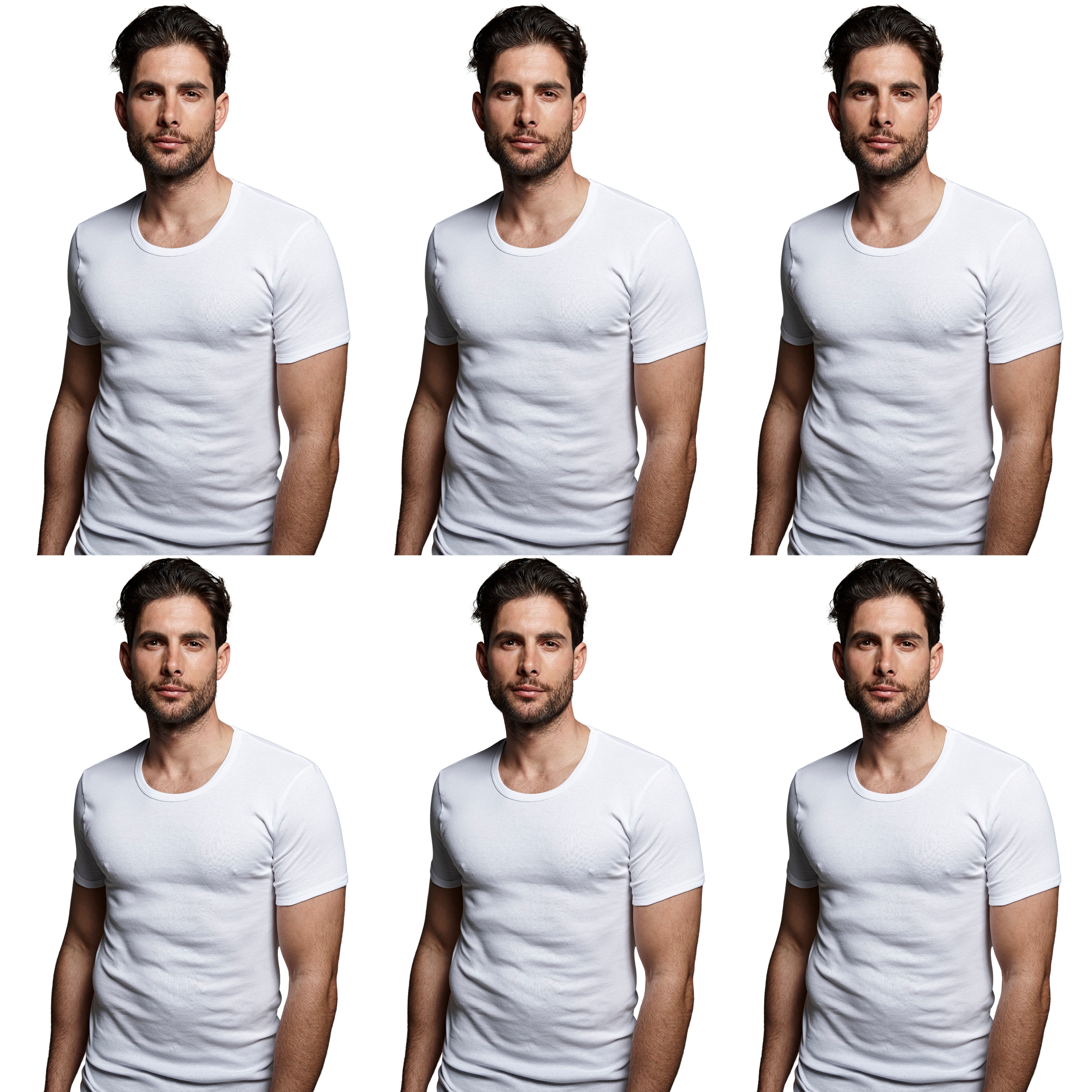 DON ALGODON | Pack Ahorro de 6 Camisetas Interiores de Manga Corta Blanca | 100% Algodon | Transpirable | 4 Tallas | Se Adapta al Cuerpo | Suave y Confortable | Acabados Reforzados | Hilo Compacto