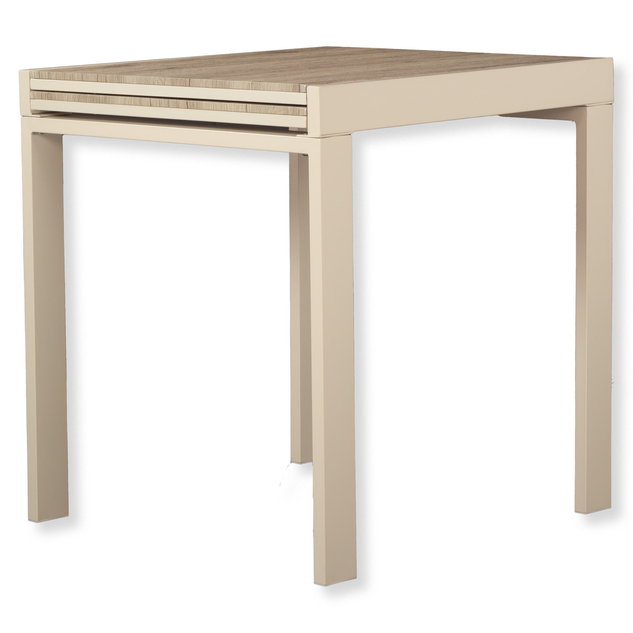 Mesa de cocina bar 70x70 extensible a 70x140 cm color beige Mod. SANREMO