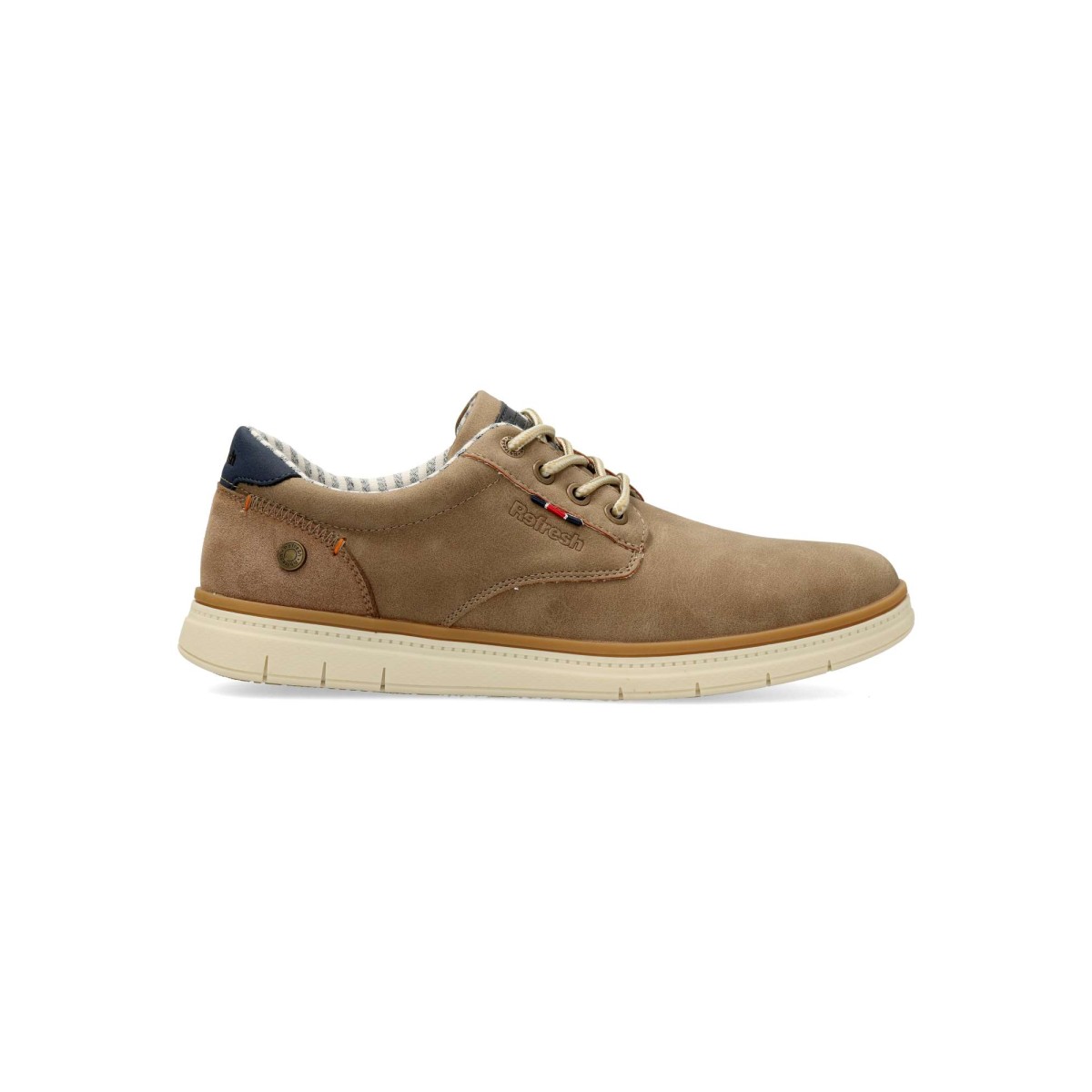 Refresh - Zapato oxford casual hombre REFRESH con cierre de cordones, material sintético y suela de goma flexible, plantilla acolchada para máximo confort diario