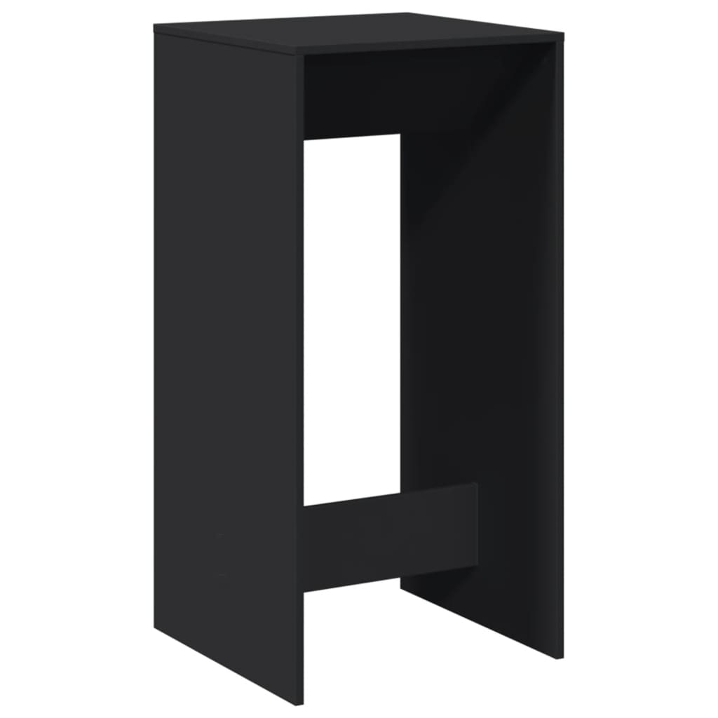 vidaXL Mesa alta de bar madera de ingeniería negra 51x50x103,5 cm