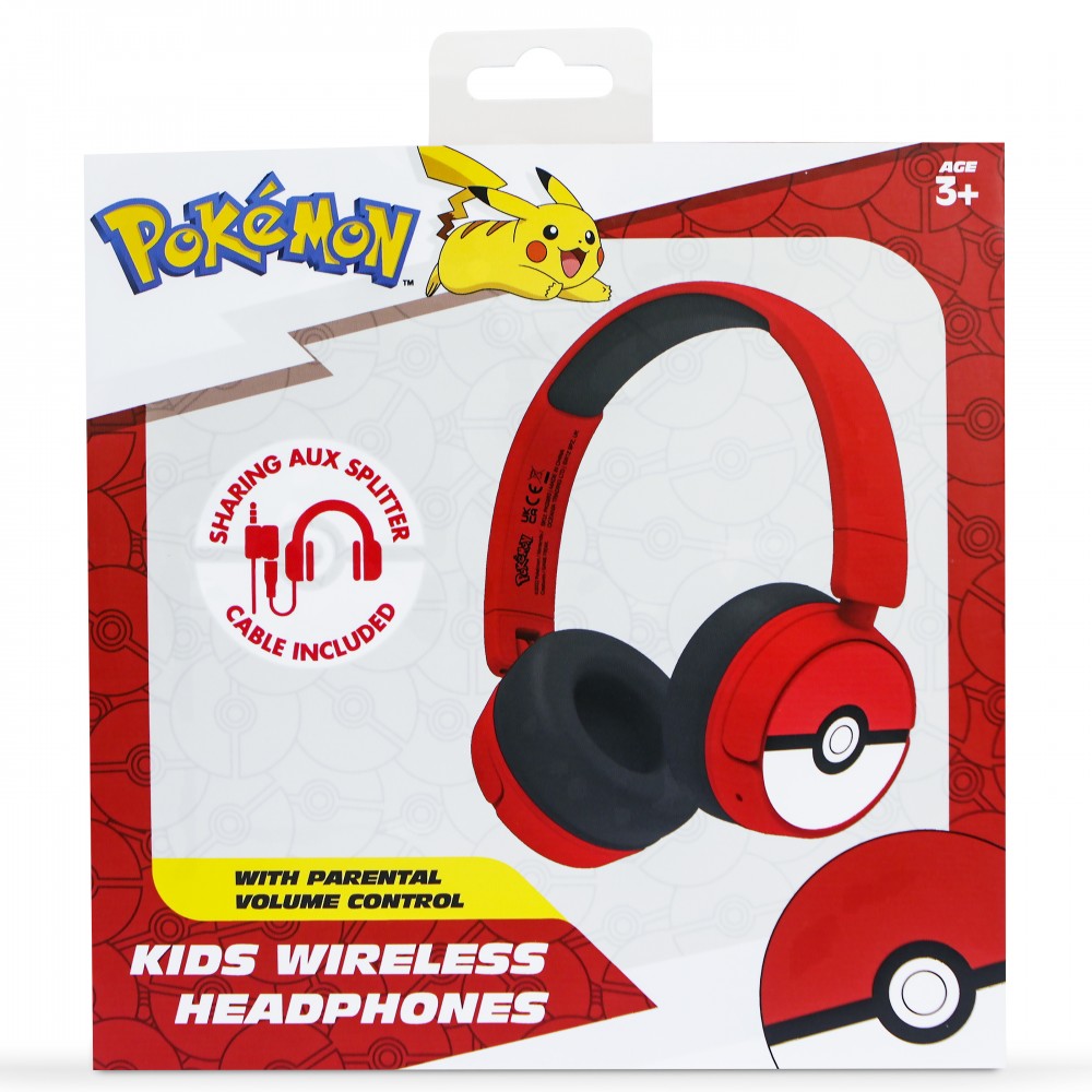 Auriculares Infantiles Inalámbricos Pokeball Pokémon Bluetooth Plegables Otl Technologies