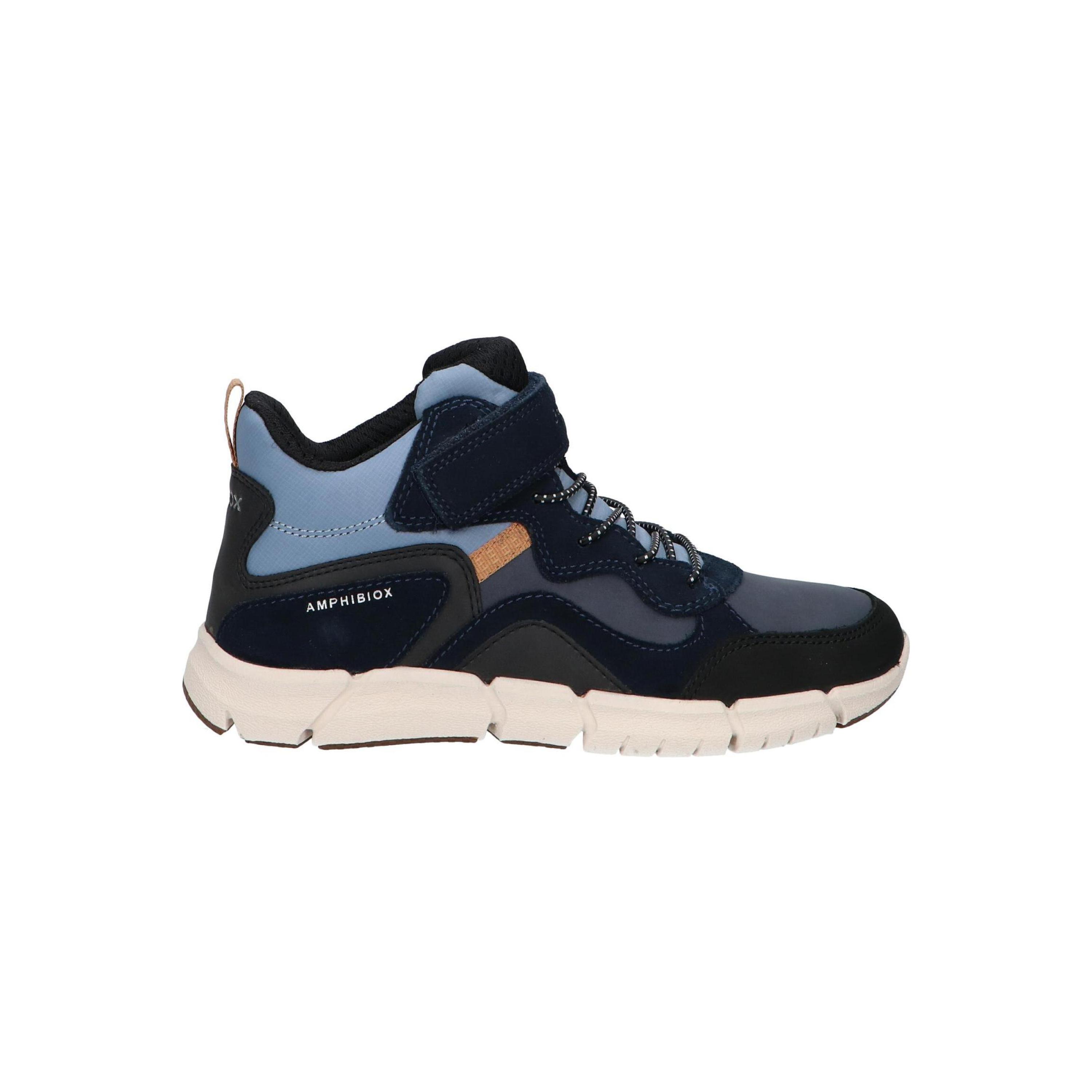 Geox children's boots - boy boots made of skin with textile lining and rubber sole, perfect for autumn-winter, ideal as boy rain boots for rainy days.