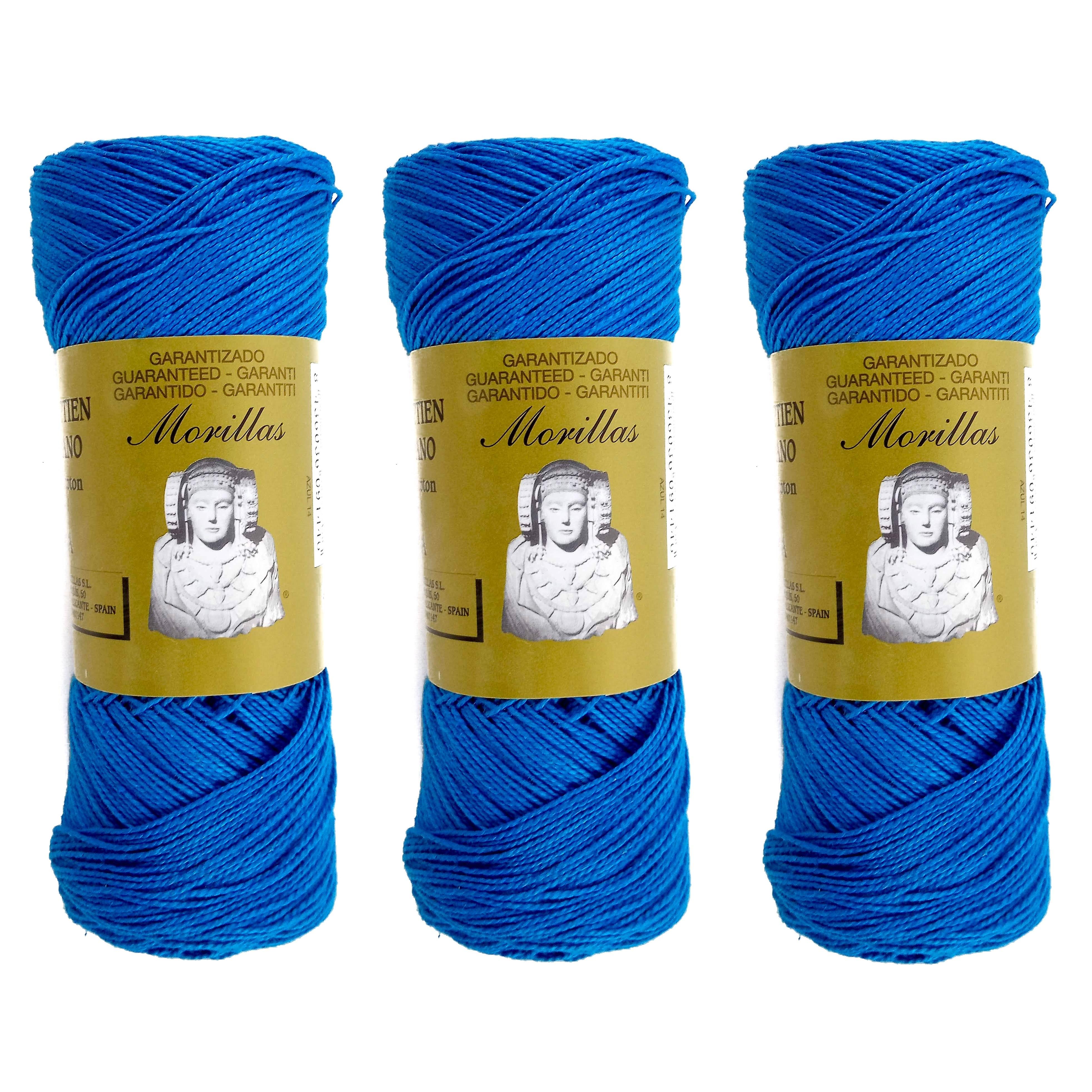 MORILLAS 3pcs Perlés en 5, 8 ó 12 a elegir - Hilo de Algodón para Ganchillo Hilado 100% Algodón para DIY y Tejer a Mano (1u*70 g), Enviado desde la fábrica en España