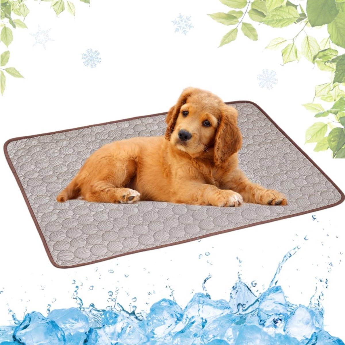 Om Home Alfombrilla refrescante para perros - Alfombrilla de verano para perros - Alfombrilla refrescante de seda helada para gatos - Lavable - Alfombrilla refrescante duradera para mascotas - Manta refrescante para gatos y perros - Manta refrescante de s