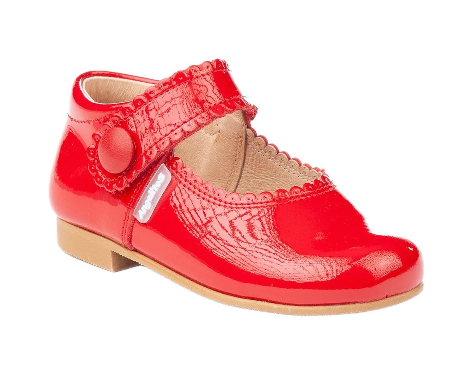 Angelitos 1502 MERCEDITAS CHAROL CON VELCRO Rojo