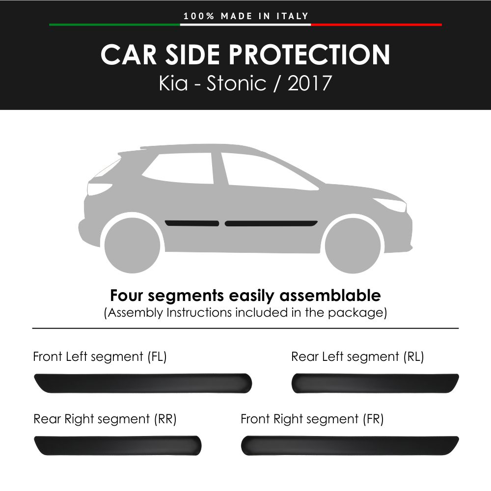 Molduras laterales Parachoques para Kia Stonic 2017 con Doble Cara Pegatina 3M