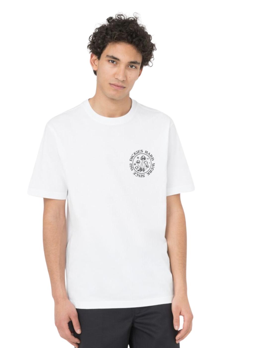 Camiseta Dickies Bayside Blanca para Hombre con Logo en Espalda