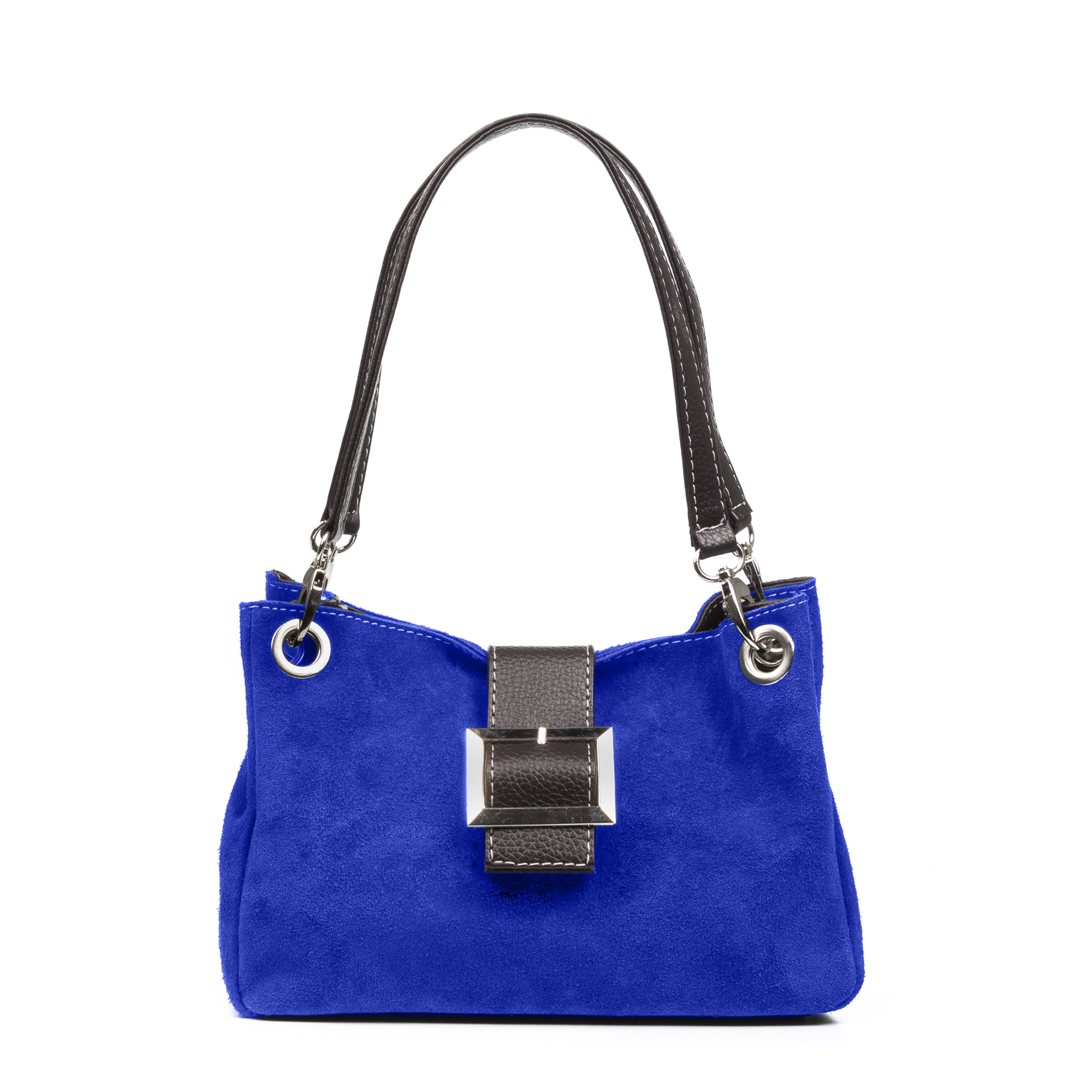 FIRENZE ARTEGIANI Aicurzio Bolso de hombro Mujer. Piel auténtica Gamuza Dollaro 28x10x16cm