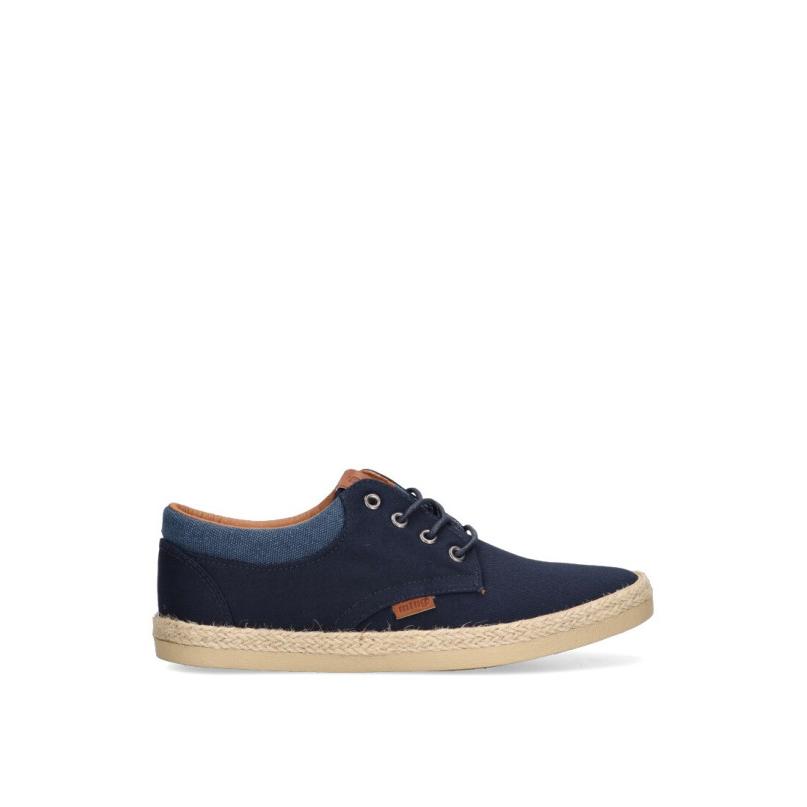 Zapatillas Lona Mustang - Hombre - Suela Plana - Modelo 84666 - Color Marino