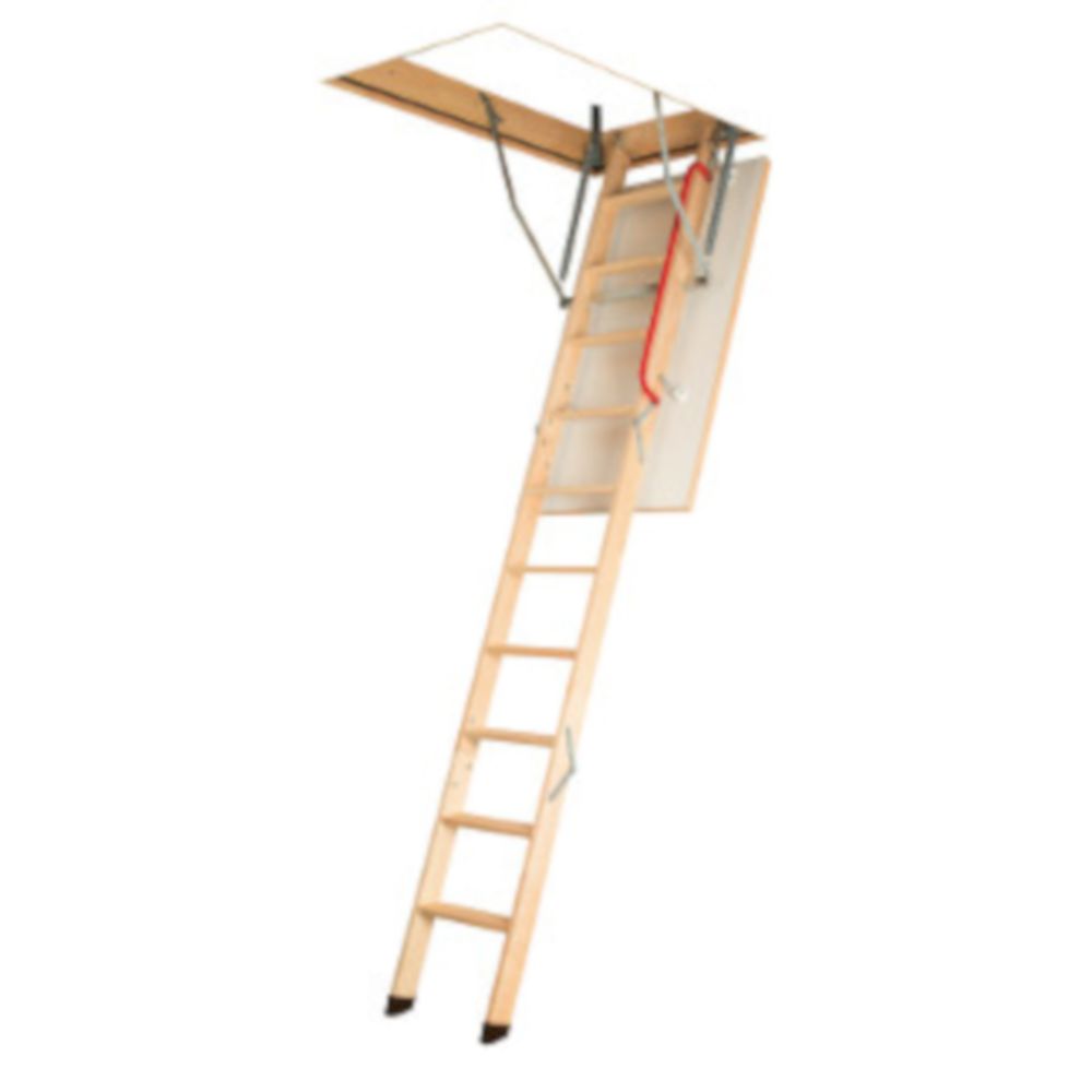 Escalera de techo de madera de tramos LWK Komfort 60x120x280cm. 864501 Fakro