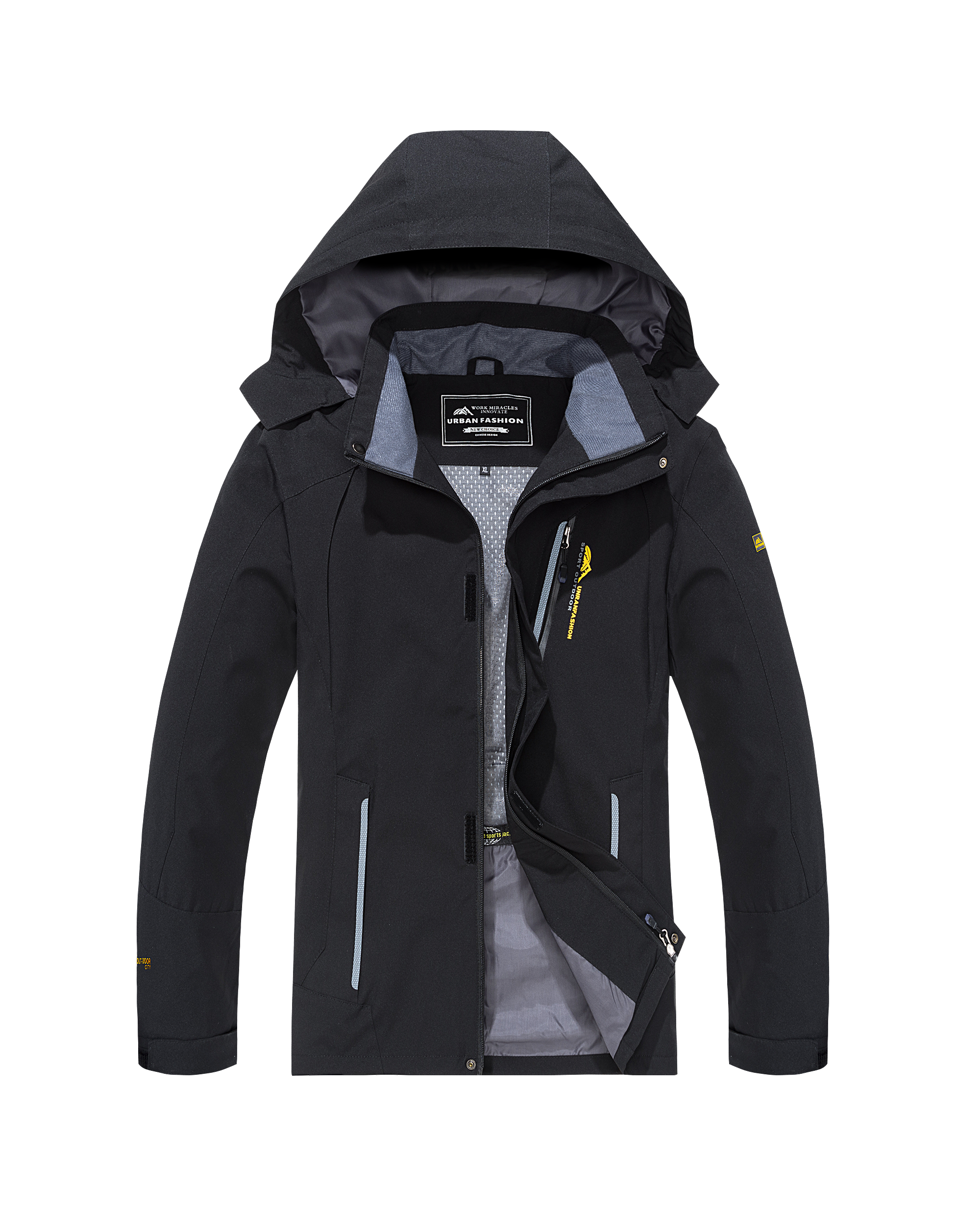 TK Chaqueta Impermeable Para Hombres Tamaño Grande Con Capucha Para Senderismo Caza Running Trekking Pesca Ropa Exterior