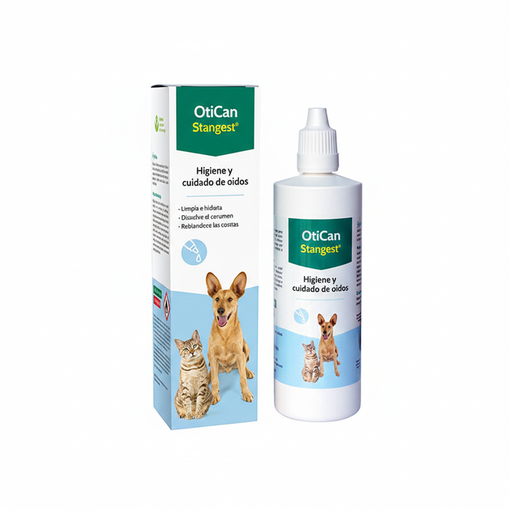 Otican Stangest Limpiador de Oídos para Perros y Gatos - Higiene Auricular y Eliminación de Cera - 125ml
