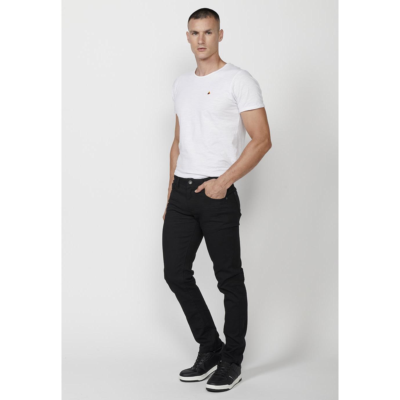Koroshi - Pantalón hombre 5 bolsillos regular fit de algodón elástico 98% algodón 2% elastano para uso diario y oficina casual modelo 2421PT01