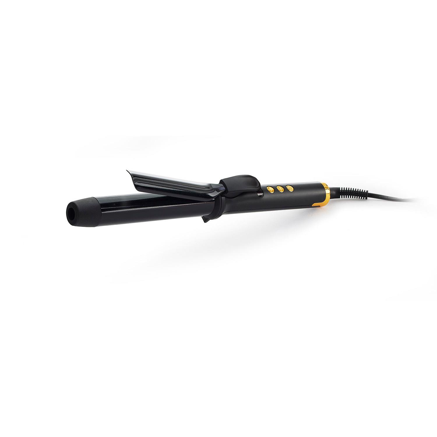 Dahlbergs Scandinavia - Rizador de pelo Hellvi DNC-01 con barril cerámico de 28 mm, temperatura ajustable 100–200 °C y cable giratorio 360° para todo tipo de cabello
