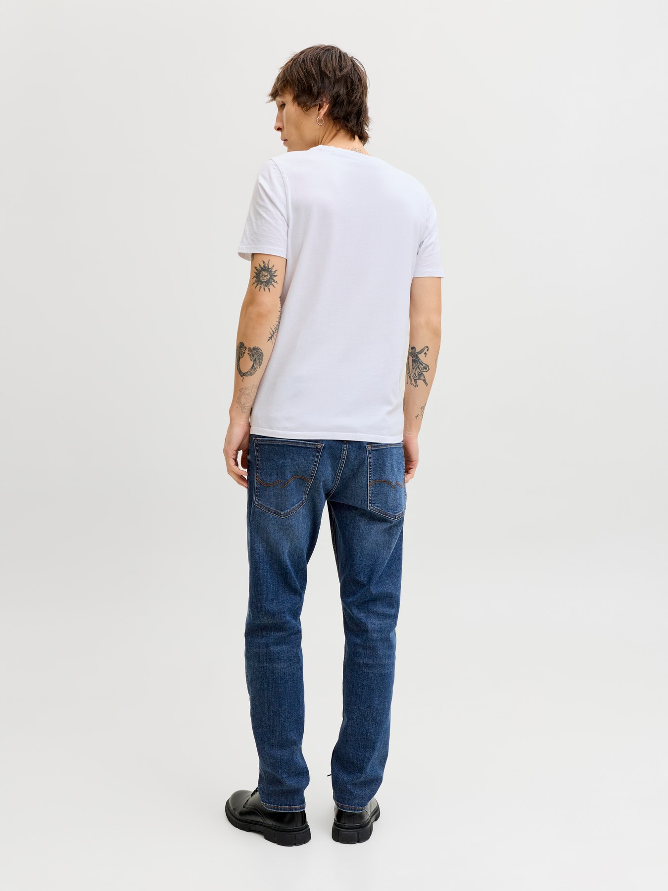 Jack & Jones - Pantalón vaquero Jjimike Jjoriginal St 172 de corte cónico con tejido Comfort Stretch y lavado a la piedra para hombre