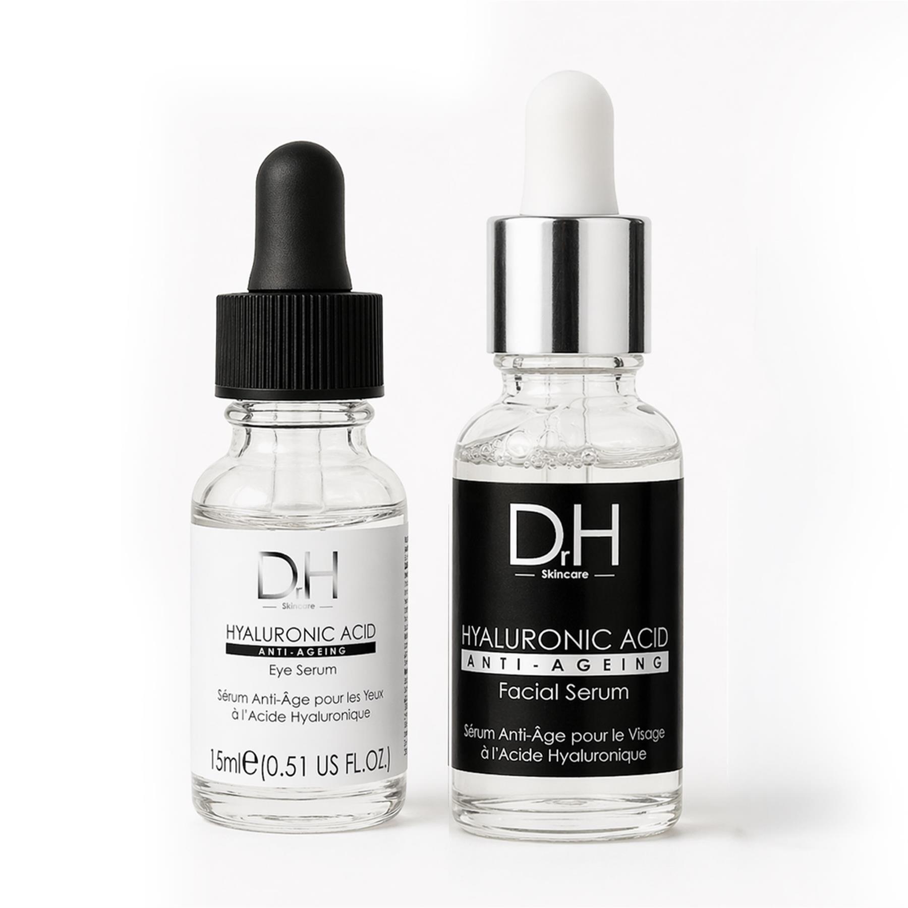 Dr H Set de Regalo para Mujer – Set Avanzado de Sérums Antiedad e Hidratación con Ácido Hialurónico y Niacinamida, Hidratante y Antiedad para Piel Madura
