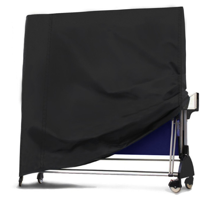 Mesa de ping pong de exterior 210D, resistente al Agua y al Polvo, 165x70x185cm, Negra