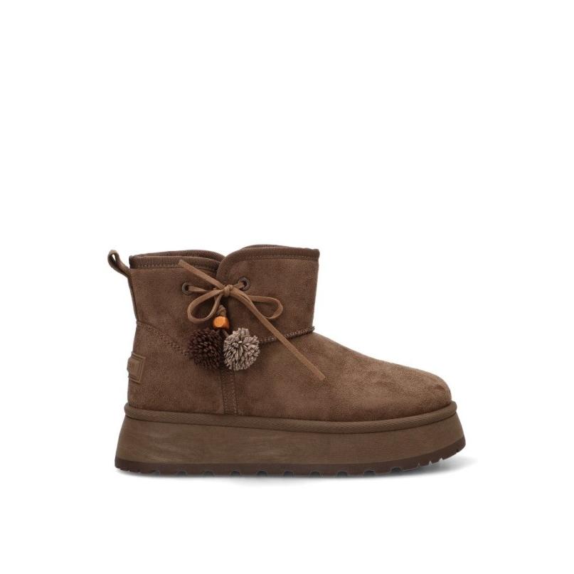 Botin Ugg Dangela - Mujer - Suela Plana - Modelo Dbf31860 - Color Taupe