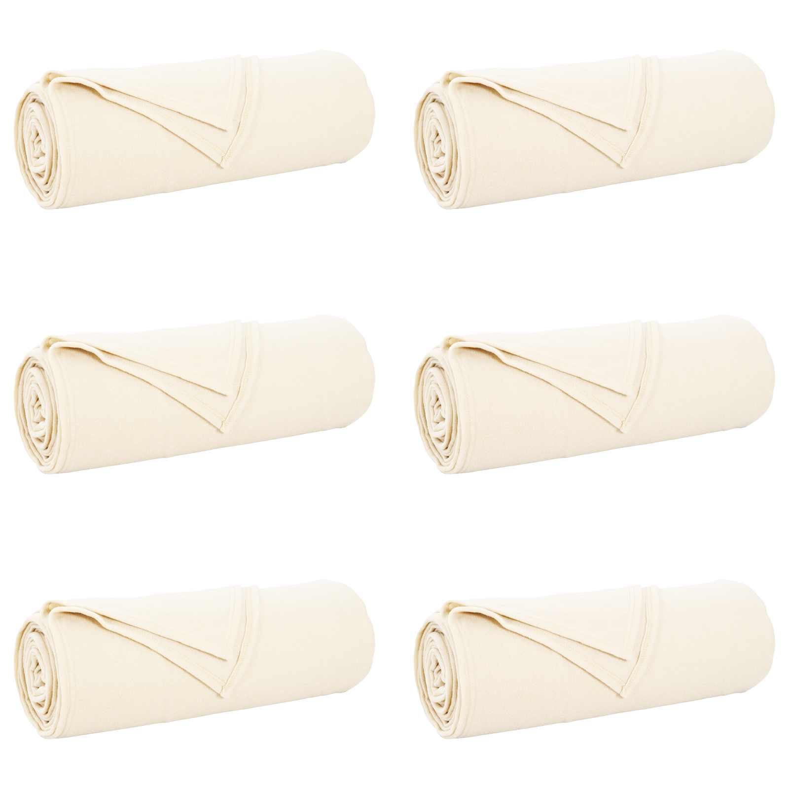 vidaXL Mantitas de Sofá 6 pcs Crema 350 x 270 cm Lana