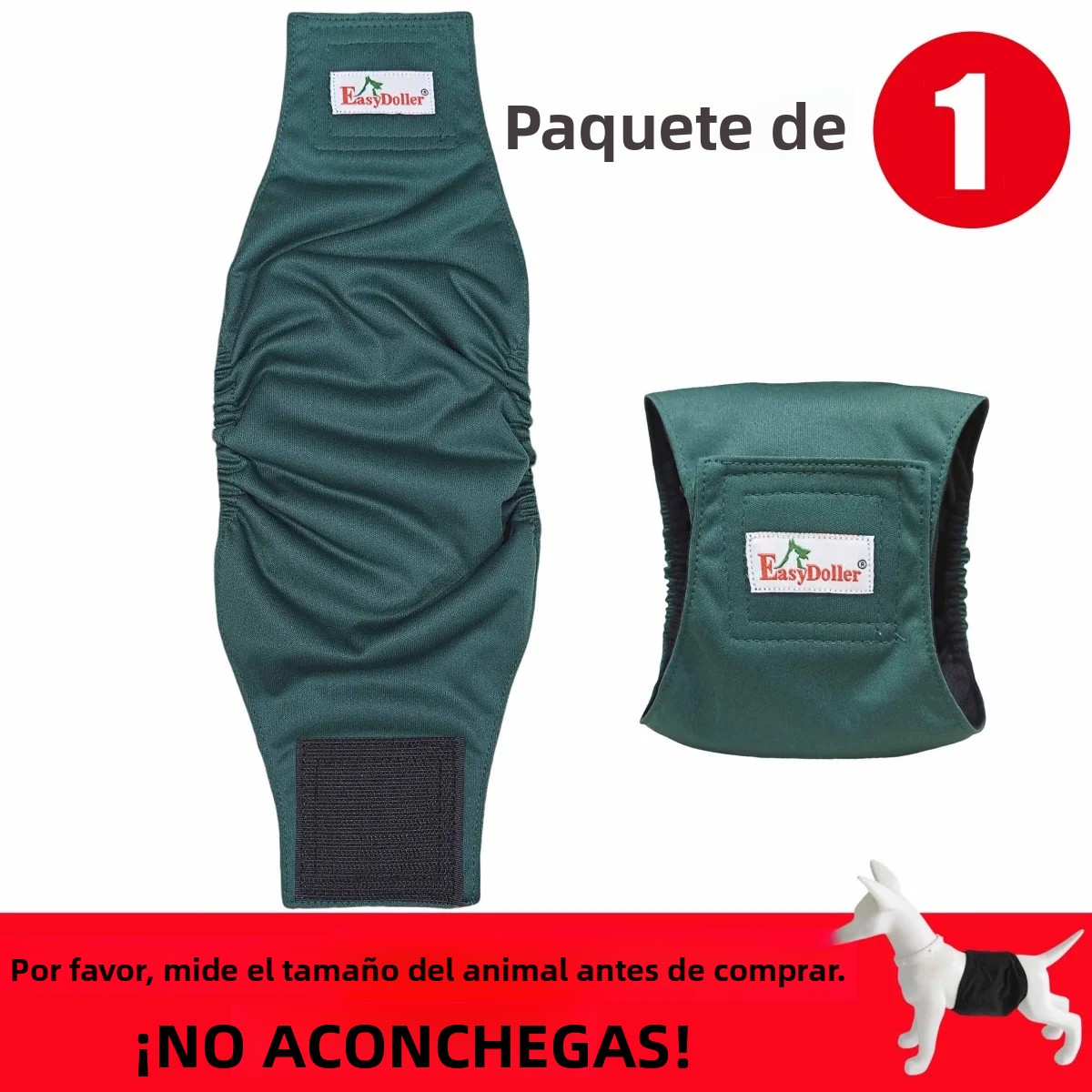 TK Falda Sanitaria Para Perro Hembra Reutilizable Y Lavable Alta Absorción a Prueba De Fugas Para Pequeños Razas De Perros Estilo Banda Cinturón De Cubierta