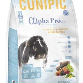 Cunipic – Pienso para conejos adultos y senior sensibles y esterilizados Cunipic Alpha Pro light grain free 1,75 kg.