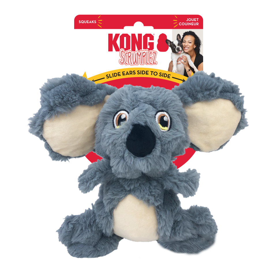 Kong – Juguete Kong para perros peluche koala Scrumplez. Gris