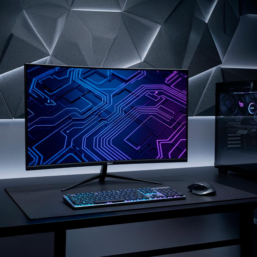 Iggual - Monitor 27 pulgadas ML27SMM Full HD IPS con 120 Hz y 1 ms para gaming, diseño sin marco y altavoces integrados