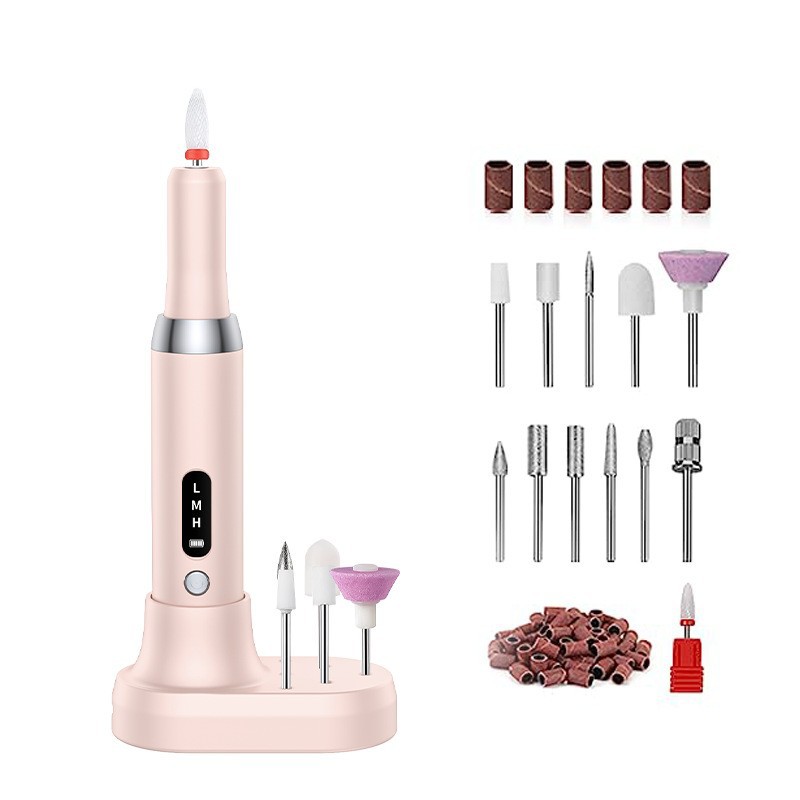 Juego de máquina de uñas, taladro de manicura profesional, lima de uñas eléctrica USB, velocidad ajustable, kit de manicura y pedicura eléctrica