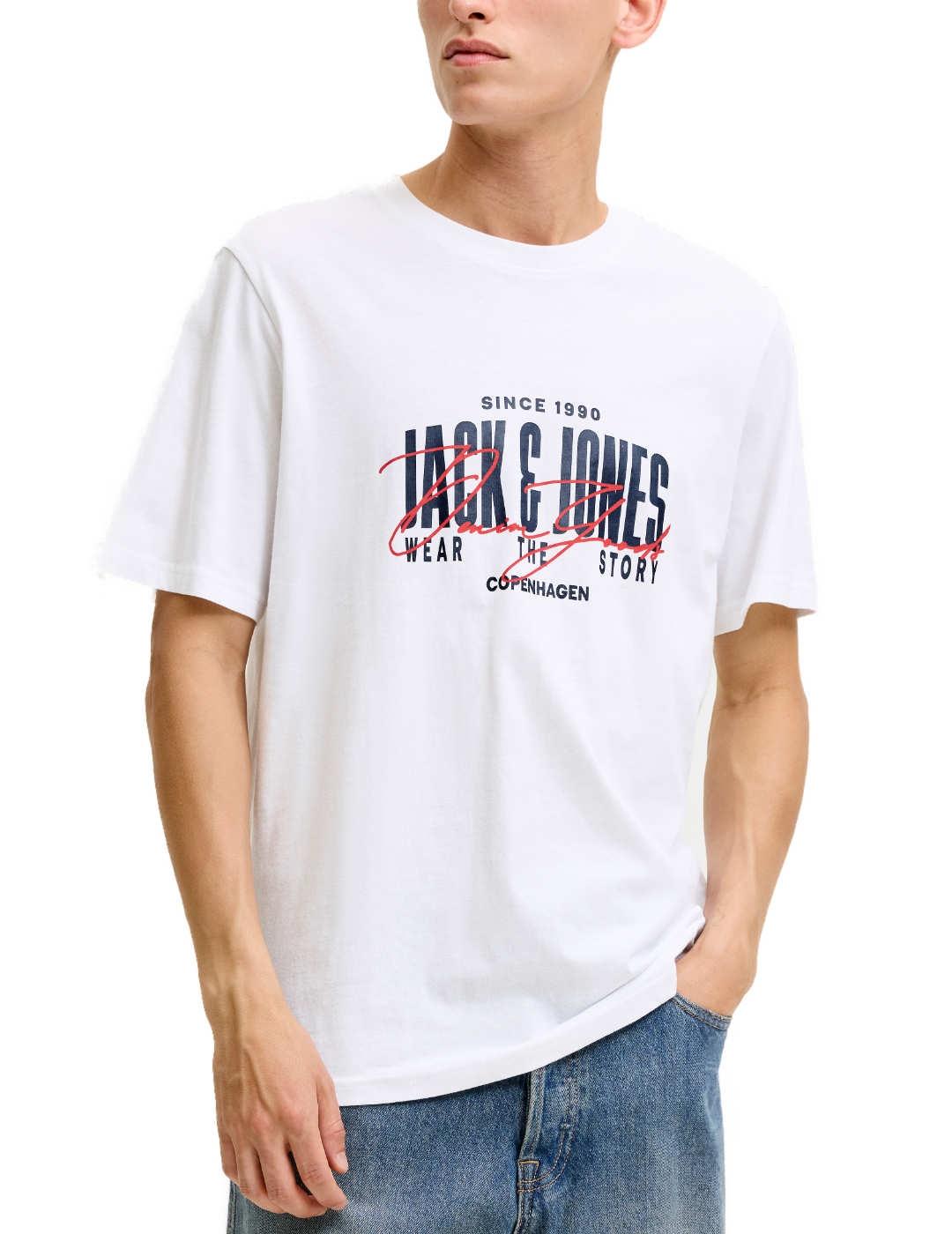 Camiseta Jack&Jones Aero blanco manga corta para hombre