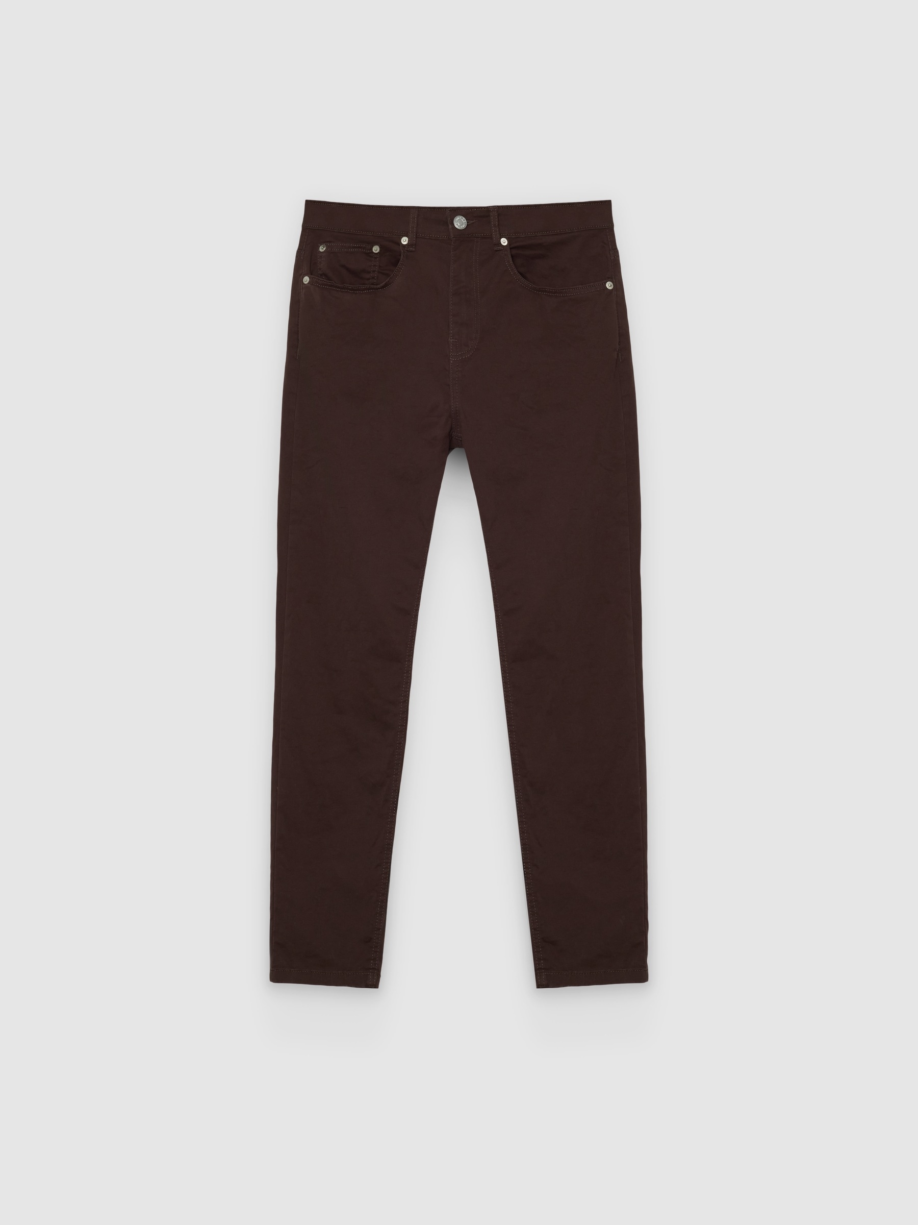 Vaquero slim fit negro de tiro alto, con cinco bolsillos y cierre de cremallera INSIDE
