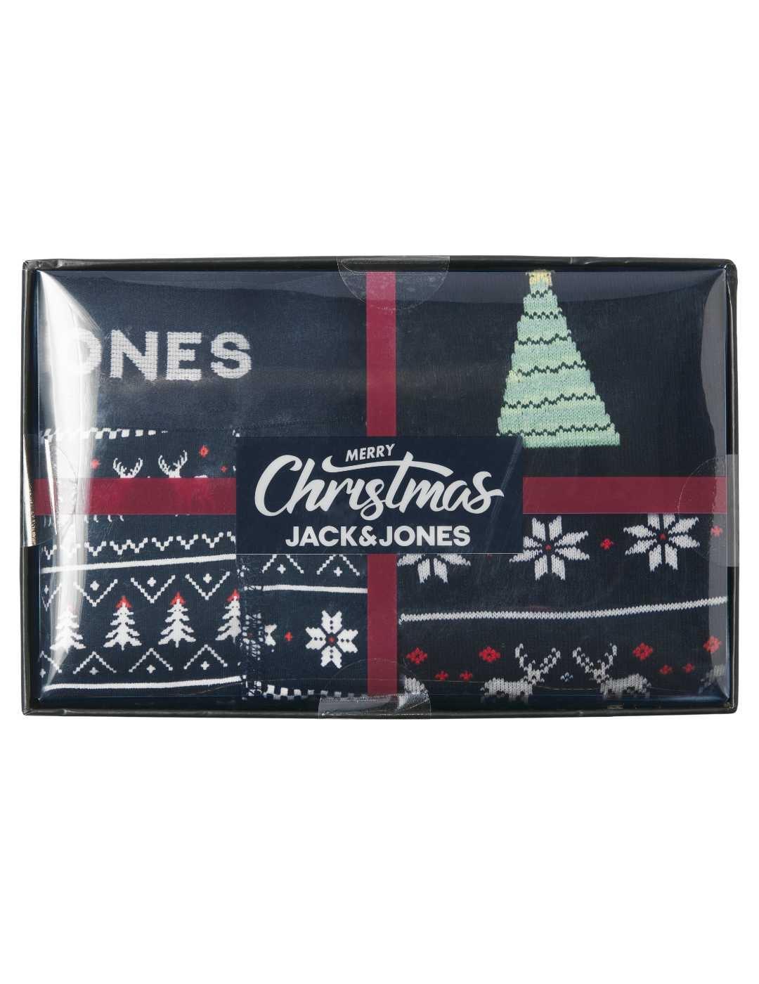 Pack Jack&Jones Santos navideño azul marino de hombre