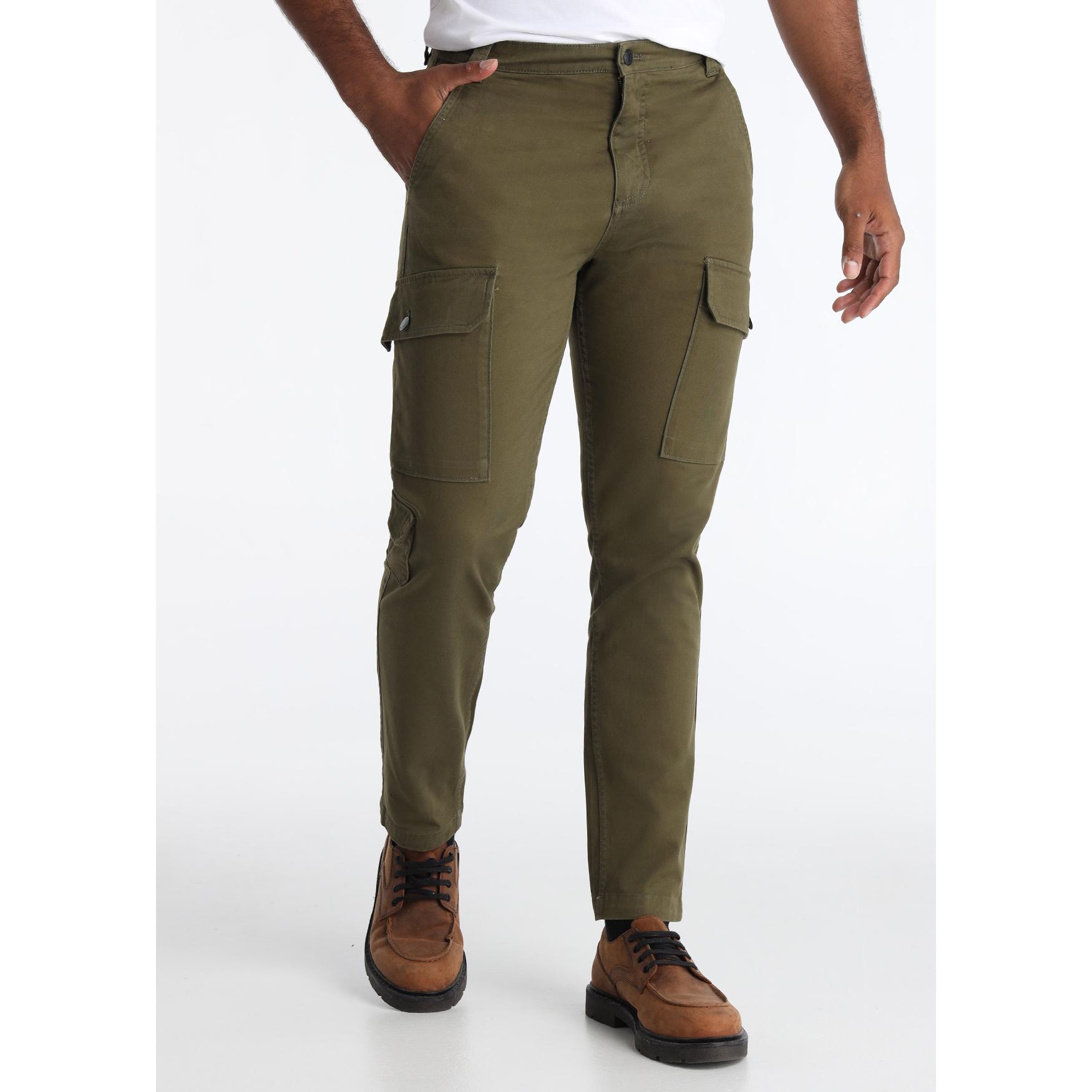 LOIS JEANS - Pantalon cargo bolsillos traseros con tapetas - Regular fit - Tiro medio - Tallaje en Pulgadas- Tallaje en Pulgadas