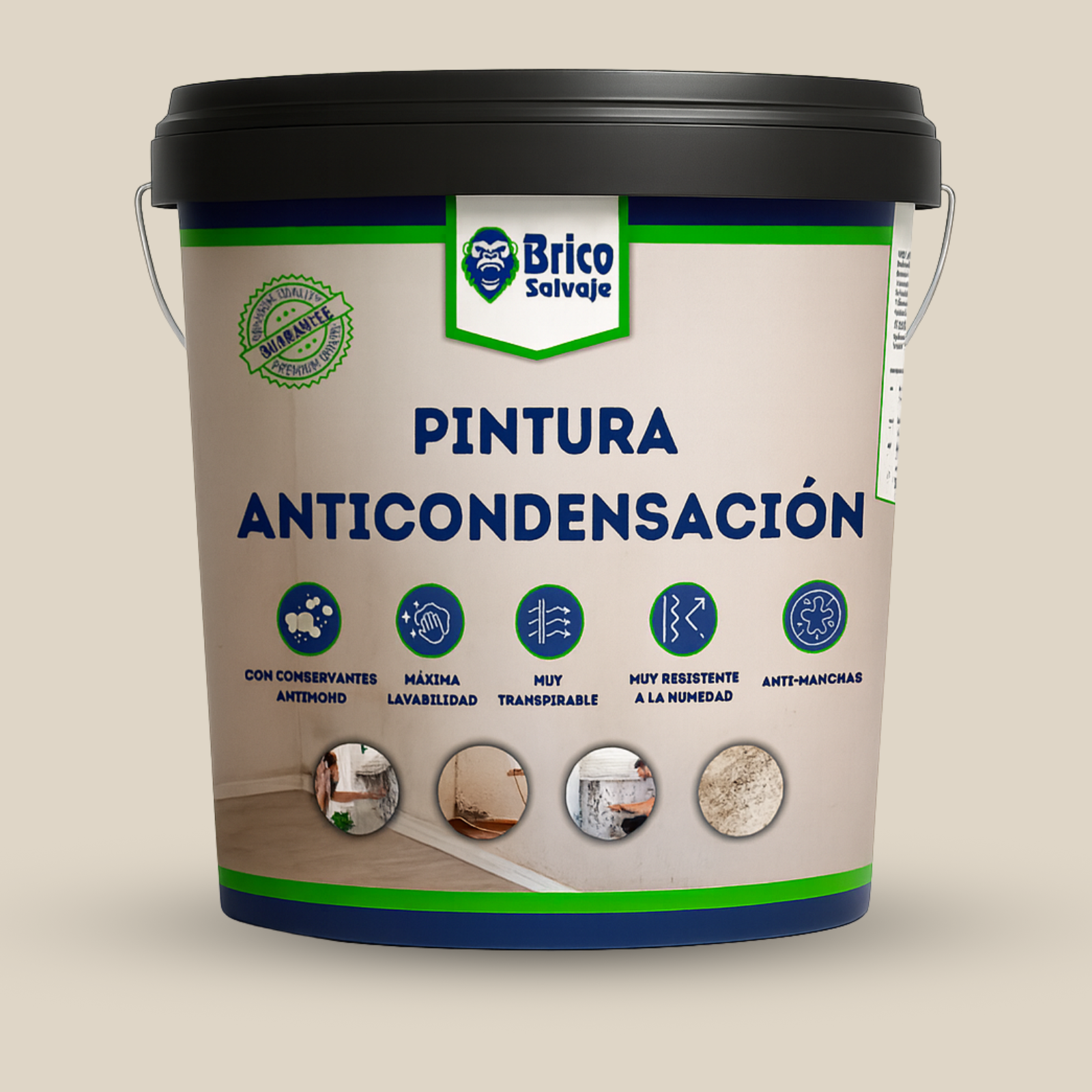 Pintura Anticondensación, Con conservantes Anti moho y Aislante térmico BRICOSALVAJE