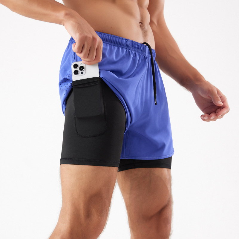 Shorts De Correr Para Hombre 2 En 1 Secado Rápido Entrenamiento De Gimnasio Fitness Running Pantalones De Verano Shorts Deportivos Para Hombre