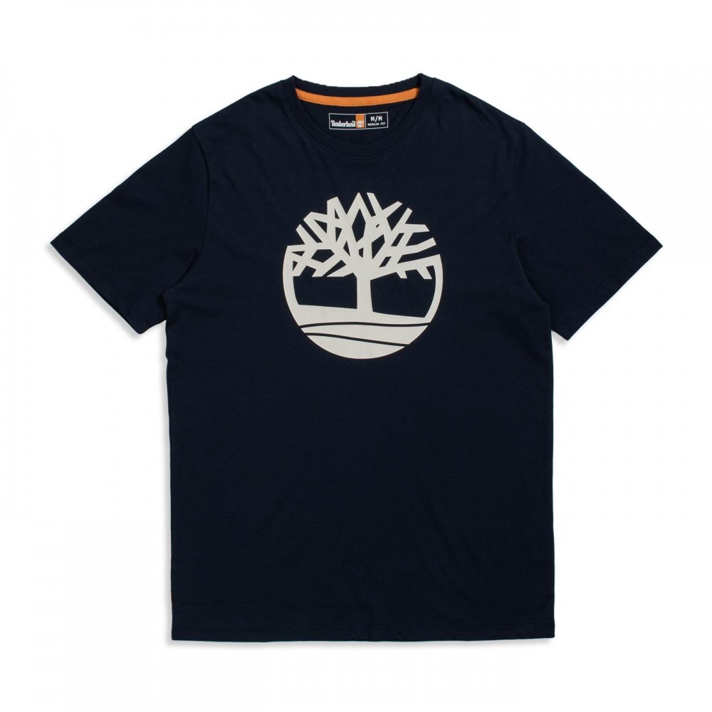 Camiseta Río Kennebec de Manga Corta con logo de árbol, Marca Timberland, Variedad de color y talla, Para Hombre